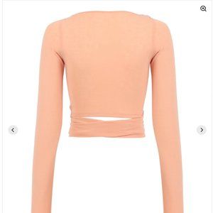 JERSEY WRAP TOP // TICKLE PINK